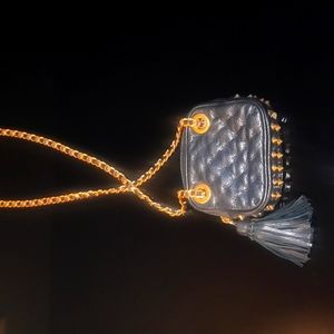 Rebecca Minkoff black leather micro- crossbody